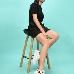 FAUSTO Women White Colourblocked PU Sneakers image 1