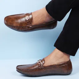 FAUSTO Men Brown PU Slip-On Lightweight Sneakers-picture-15