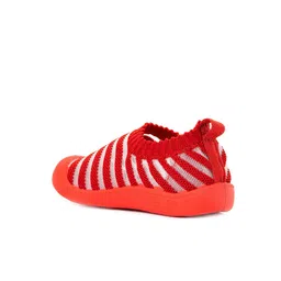 Khadims Unisex Kids Red Striped Sneakers image 4