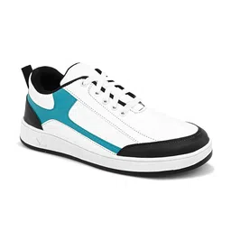 Mast & Harbour Men White & Blue Colourblocked Antibacterial Sneakers image 2