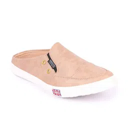 FAUSTO Men Beige Printed PU Slip-On Lightweight Sneakers image 2