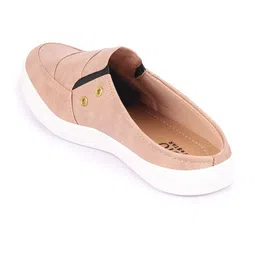 FAUSTO Men Beige Printed PU Slip-On Lightweight Sneakers image 3