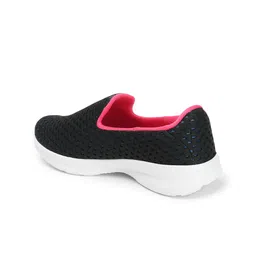 Carlton London Women Textured Round Toe Flyknit Mesh Slip-On Sneakers image 4