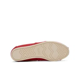 TOMS Women Red Recycled Cotton Canvas Alpargata Slip-On Sneakers image 4