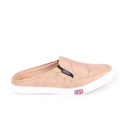 FAUSTO Men Beige Printed PU Slip-On Lightweight Sneakers image 4