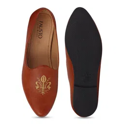 FAUSTO Men Brown PU Slip-On Sneakers image 5