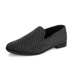 El Paso Men Black & Yellow Printed Slip-On Sneakers image 3