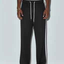 dockstreet Men Solid Black Track Pants-picture-23