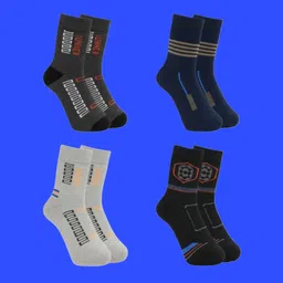 naosucura Men Graphic Print Mid-Calf/Crew image 1