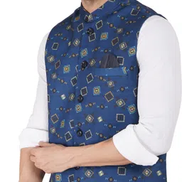 wagreoutfit Self Design, Graphic Print, Solid Men Waistcoat image 3