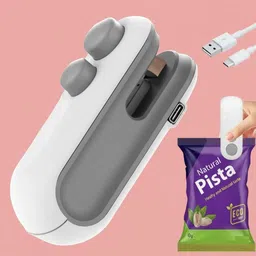 shreeji Rechargeable Magnetic Mini Sealer for Kitchen Snacks Storage Convenience Hand Held Heat Sealer-picture-25