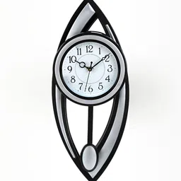 Attractionz Silver-Toned & White Contemporary Round Shaped Wall Clock image 5