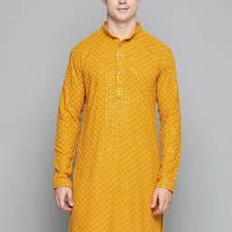 triom Men Chikan Embroidery Viscose Rayon Ethnic Dress-picture-24