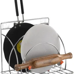 finearts Cup Kitchen Rack Stainless Steel Wall Mounted Rolling Pin Holder | Chakla Belan Stand Steel-picture-23