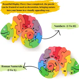 opatoys Chameleon Wooden Number Puzzle - Double sided image 5