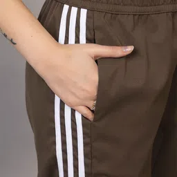 baystreet Women Solid Brown Track Pants image 2