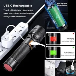 sument 1000 Meter Long Range High Beam Laser Led 200W torch with SOS Blinker 5 hrs Torch image 3