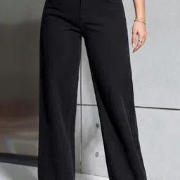 lovely london Women Regular Mid Rise Black Jeans-picture-31