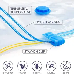 sbts Reusable Ziplock Vacuum Storage Space Saver Bag for Clothe with Travel Hand Pump High Volume Storage Vacuum Bags image 4