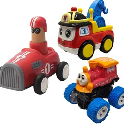 vaniha Unbreakable Four-Wheel Drive Friction Powered Diecast Toy Set-L62-picture-15