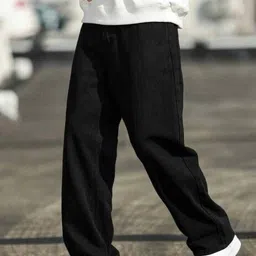 nufair Men Loose Fit Mid Rise Black Jeans image 2