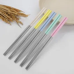 micashu Chewing, Cooking, Decorative, Eating, Training Stainless Steel, Plastic Chinese, Japanese, Korean, Vietnamese Chopstick-picture-35
