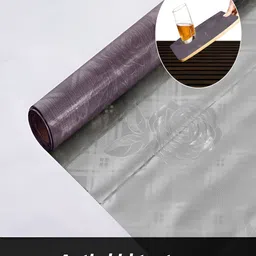 Kuber Industries 2 Pieces Grey & Purple Floral Printed Regular Shelf Liner Organisers image 2