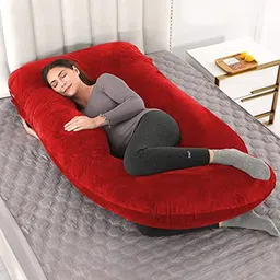 victostar Polyester Fibre Pregnancy Pillow Pack of 1 Solid j shape pregnancy pillow-picture-13