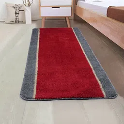 Saral Home Red & Grey Solid Antiskid Floor Runner-picture-45