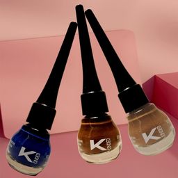 KINDED Set of 3 Smudge-Proof & Water Resistant Matte Liquid Eye Liners 5 ml Each- Chocolate Brown - Royal Blue - Camel Brown-picture-7
