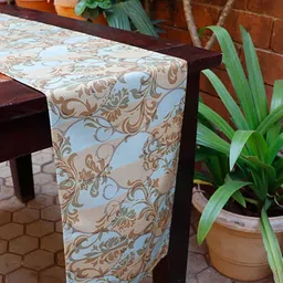 ZEBA Blue & Beige Floral Printed 6-Seater Runner-picture-19