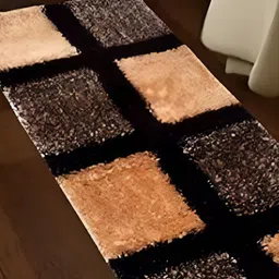 Shopgallery Beige & Brown Geometric Strong & Durable Backing Floor Runner image 3