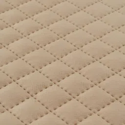 HOMADORN Beige Geometric shaped Velvet Quilted 6 Seater Table Runner image 2