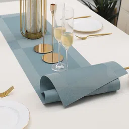 HOKIPO Blue Geometric Design Rectangular Table Runner image 5