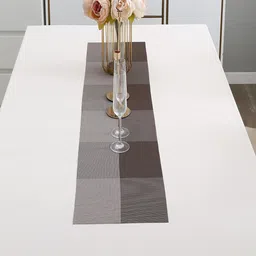 HOKIPO Brown Checks Rectangular Table Runner image 4