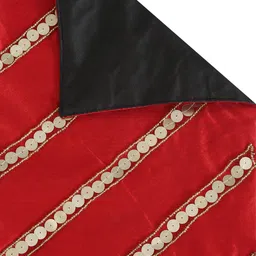Alina decor Red & Gold-Coloured  Embellished 6-Seater Table Runner image 5