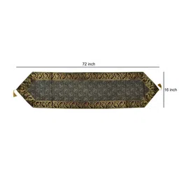 Lal Haveli Black and GoldToned Woven Design Table Runners image 3