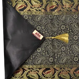 Lal Haveli Black and GoldToned Woven Design Table Runners image 4