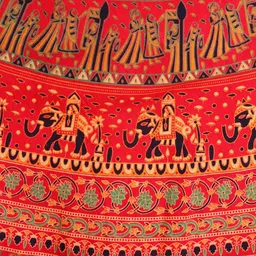 Exotic India Printed Pure Cotton Wrap-Around Maxi Skirt image 2