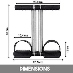 boldfire Double Spring Tummy Trimmer With Ab Roller & Single Tonning Tube (Pack of 3) Fitness Accessory Kit Kit image 3