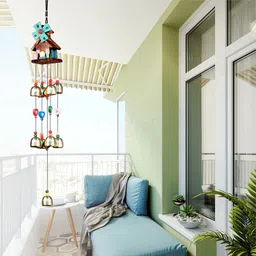 Hanging for Home Balcony Office for home decoration positive energy vastu M1181 Steel, Aluminium Windchime-image-19