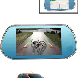 maties 7inch full touch screen rear view car mirror monitor with BT/USB/Mirror link-218 Blue LED-picture-18