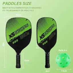 proberos Pickleball Paddles Kit with 4 Balls Pickleball Ball image 4