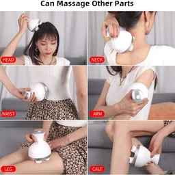 zovilstore Electric Scalp Massager Portable Handheld Head Massager with 4 Heads Inhaler image 3