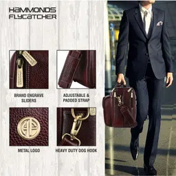 hammonds flycatcher Men & Women Brown Messenger Bag - Extra Spacious image 5