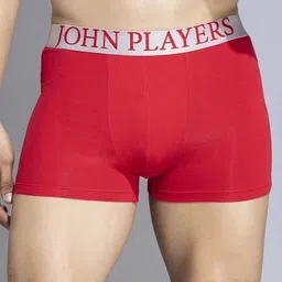 john players Contoured Crotch Cotton Fabric (Red) Solid Men Trunk-picture-17