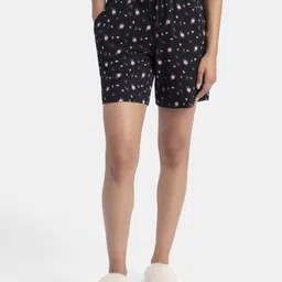 jockey Printed Women Black Night Shorts-picture-11