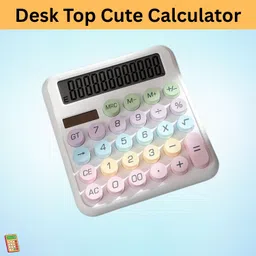 clairbell Desktop Cute Calculator, 12-Digit Large Display With Aesthetic Candy ColorO14 Desktop Cute Calculator, 12-Digit Large Display With Aesthetic Candy ColorW14 Basic Calculator-picture-23