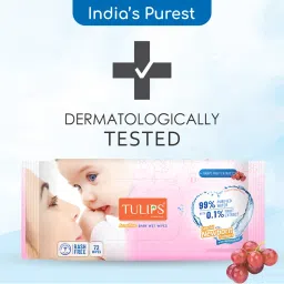 Tulips Sensitive Baby Wet Wipes - 72 Pcs image 3