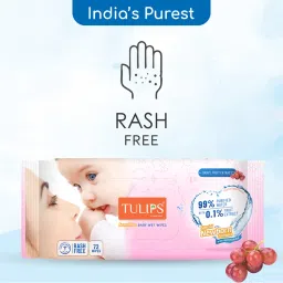 Tulips Sensitive Baby Wet Wipes - 72 Pcs image 4